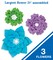 Carson Dellosa Creatively Inspired 3-Piece 3D Large Paper Flowers, Purple, Green, and Blue Spring Bulletin Board Decorations for Party, Baby Shower, Classroom Decor, and More